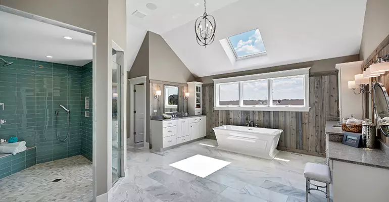 Guest Bathroom Flooring Remodel in Wheeling